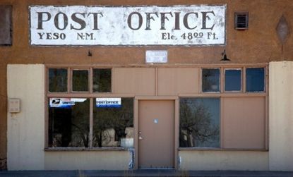 A shuttered post office in New Mexico: The beleaguered U.S. Postal Service may not survive the winter if Congress doesn't agree to a hefty bailout.