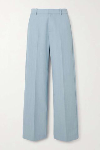 St. Agni, Carter Pleated Recycled Twill Wide-Leg Pants