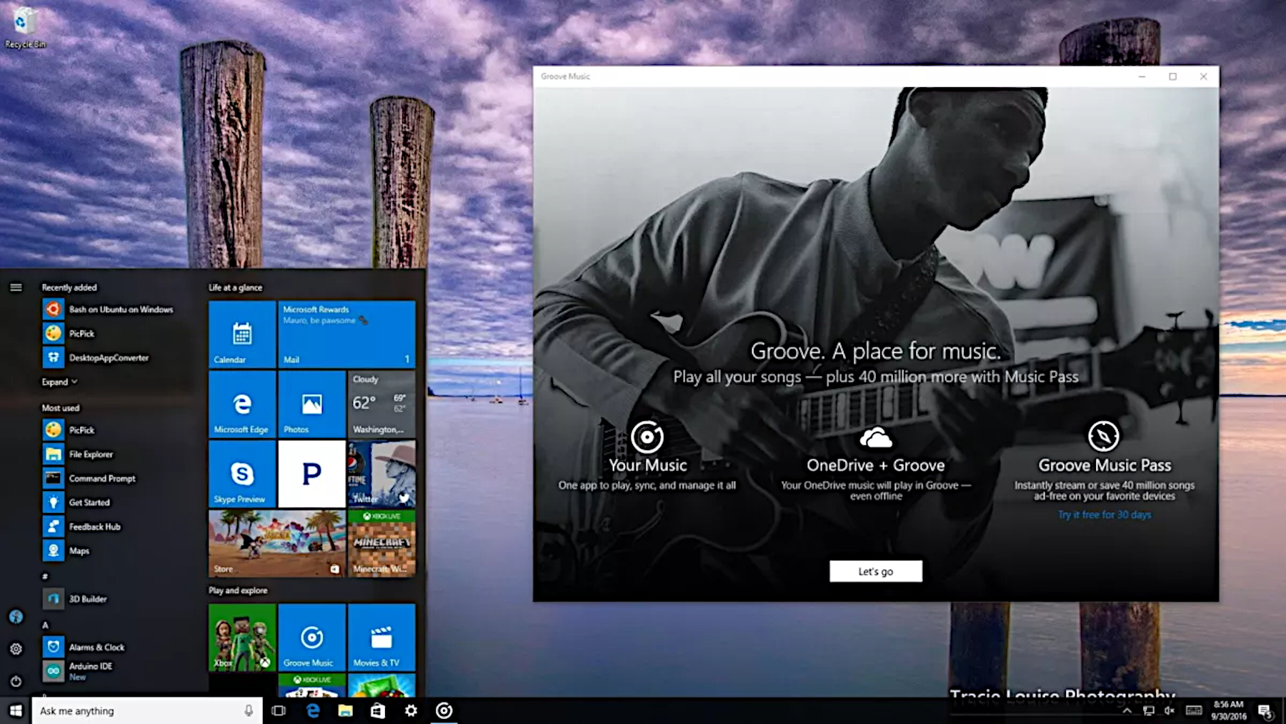 Groove Music app on Windows 10