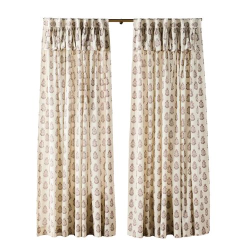 Anthropologie, Evita Cotton Printed Valence Curtain