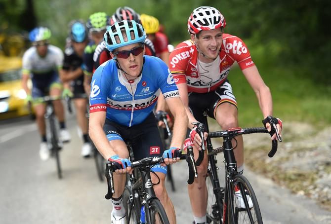 Andrew Talansky (Garmin-Sharp) and Jurgen Van den Broeck (Lotto Belisol)