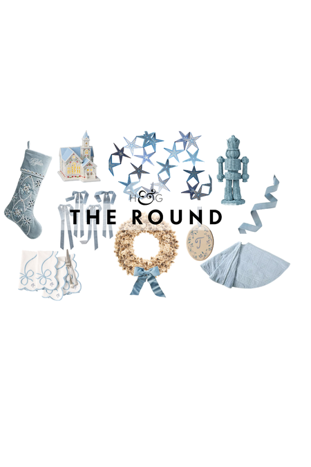 light blue Christmas decor