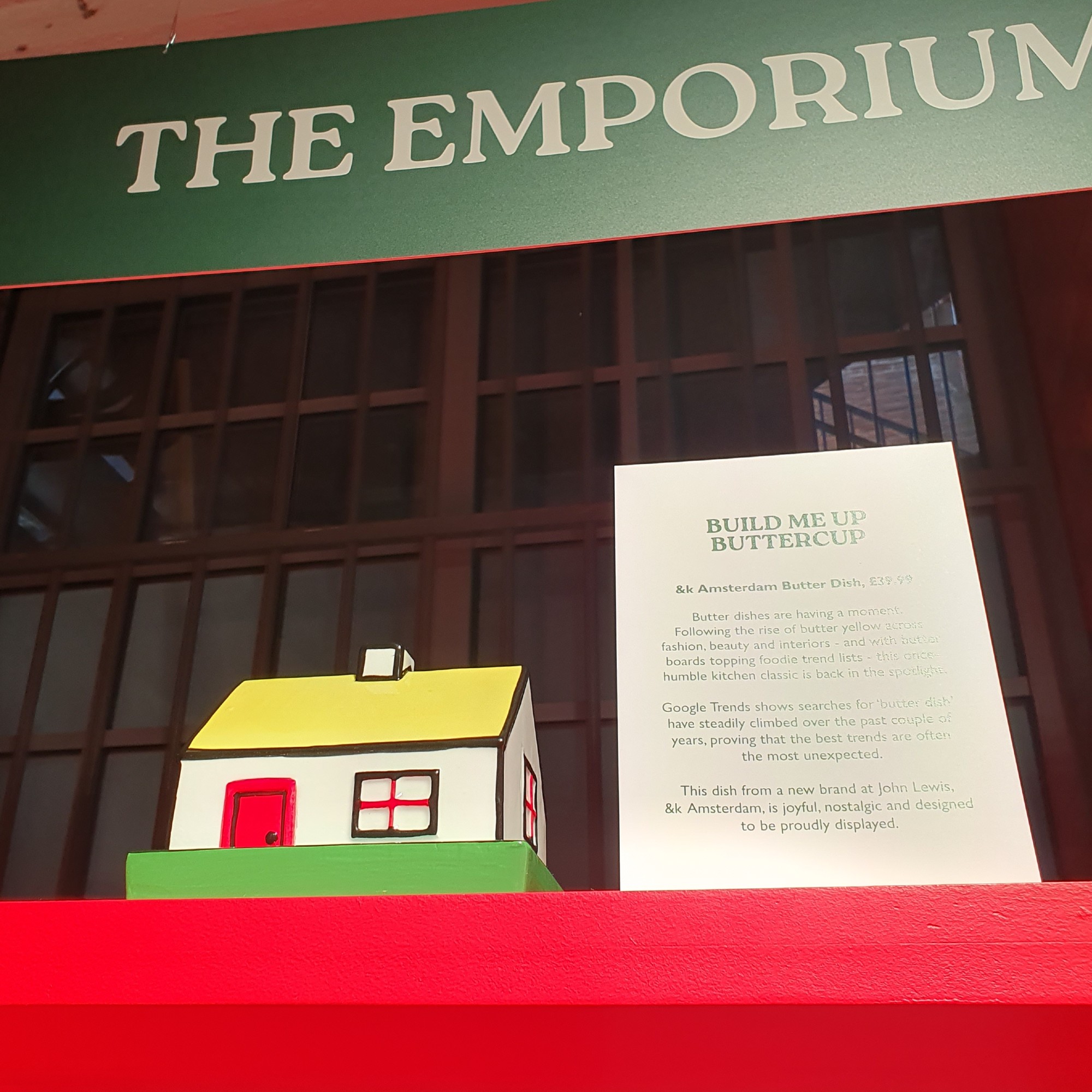 A house-shaped butter dish from the new Emporium, John Lewis gifting section at the autumn/winter 2025 press preview