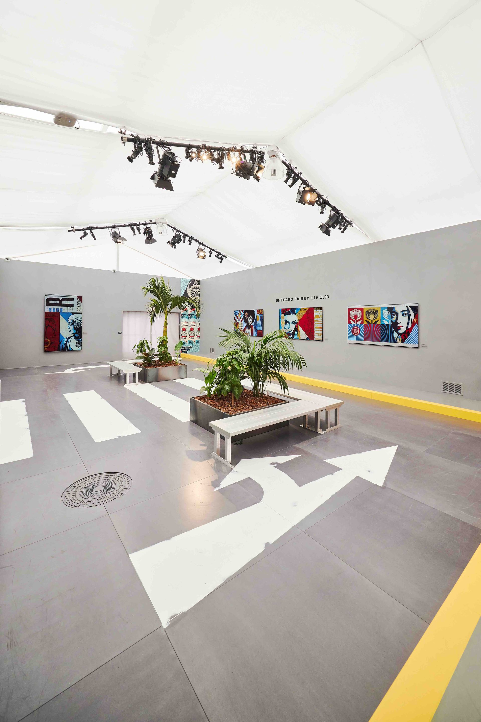 LG OLED x Shepard Fairey installation at Frieze LA