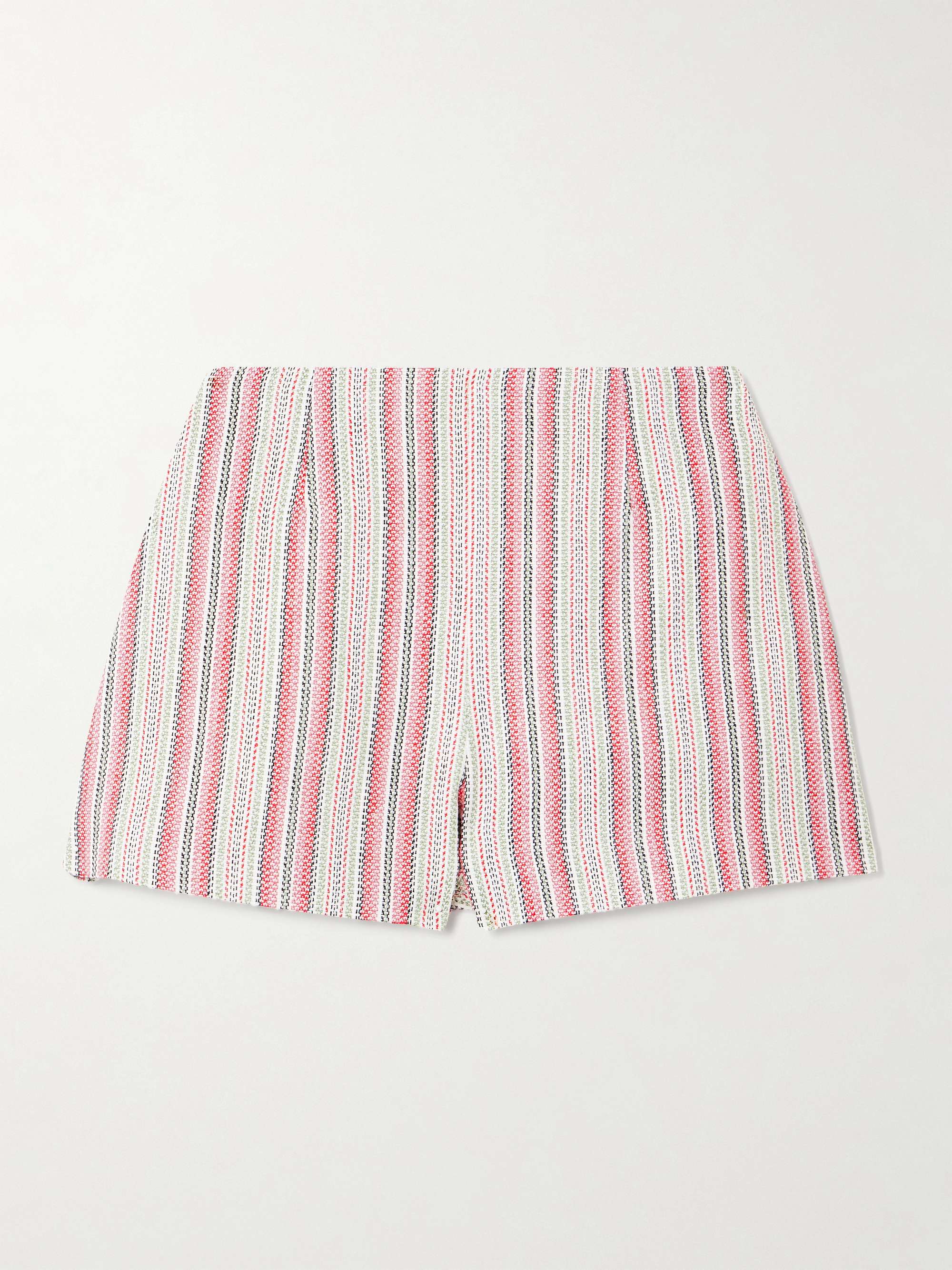 Luda Striped Linen and Cotton-Blend Shorts