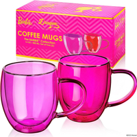 Set of Two Dragon Glassware x Barbie Glass Coffee Mugs: $35 on Amazon