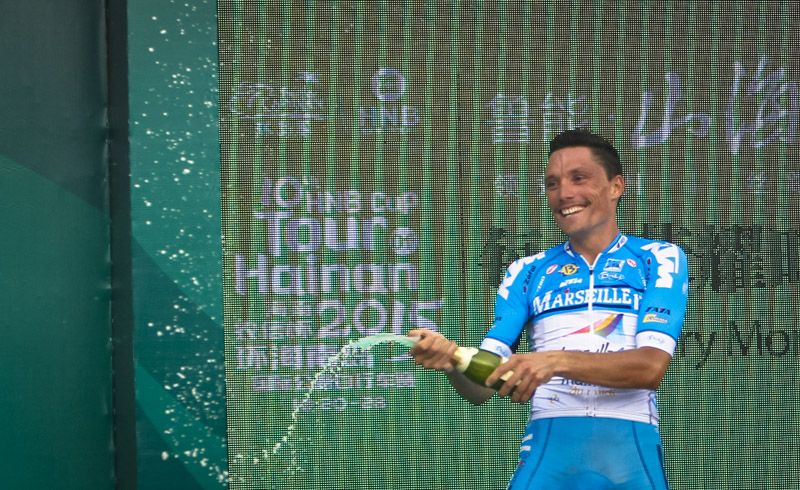 Benjamin Giraud on the stage 5 podium.