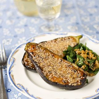 Grilled Aubergine with Miso and Sesame