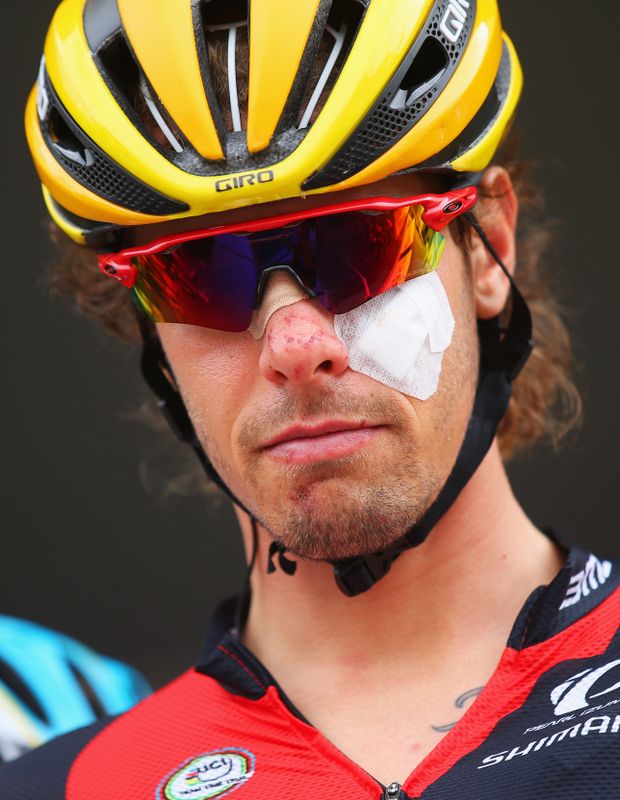 Daniel Oss (BMC) crashed yesterday