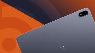 OnePlus Pad 3 on an orange TechRadar banner
