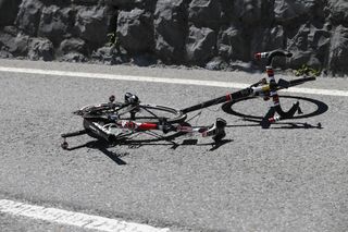 Shane Archbold's bike after his crash (Sunada)