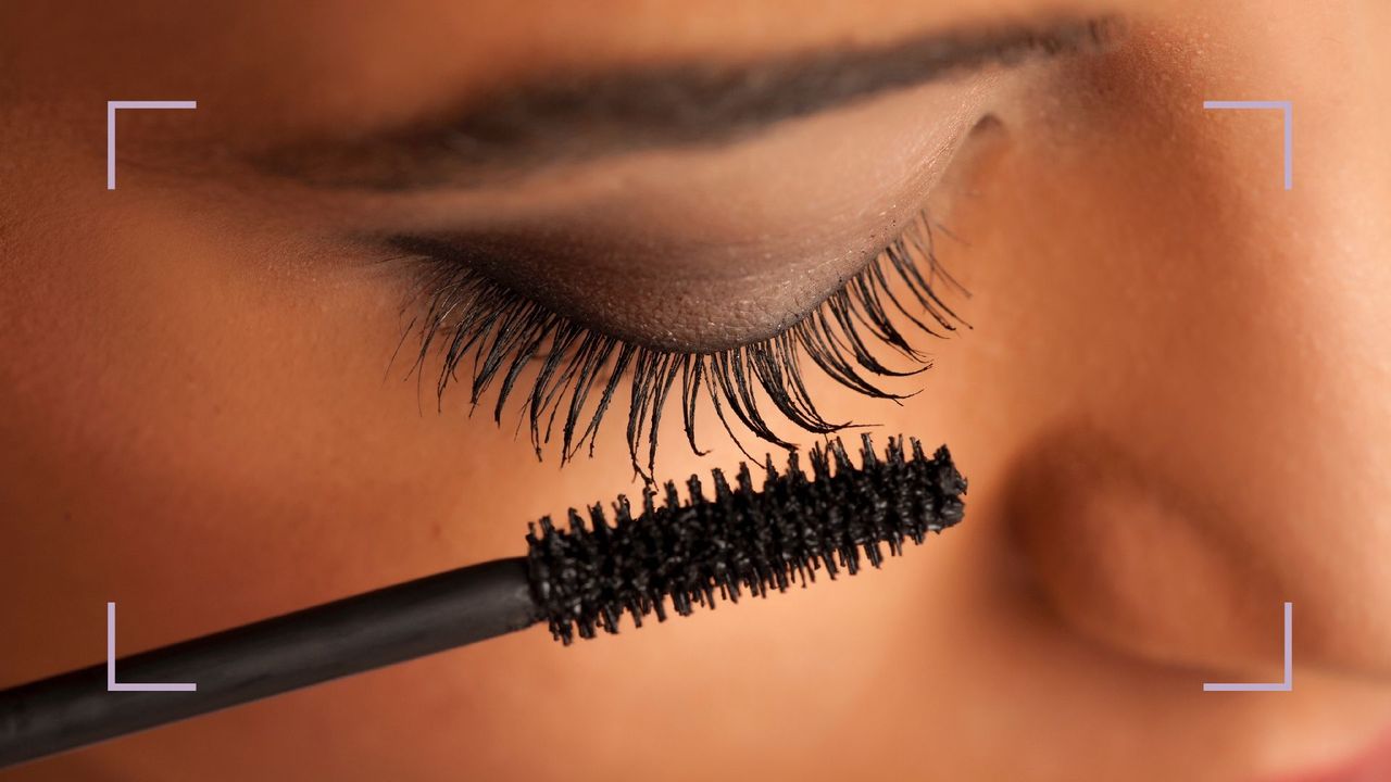 Is mascara bad for your eyelashes? Woman applying mascara onto eyelashes