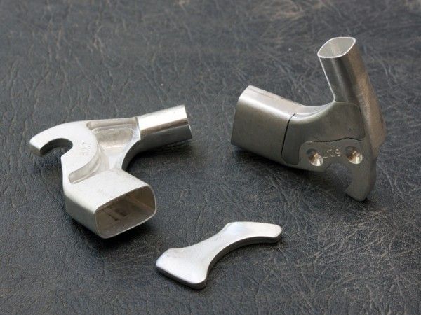 &hellip;but they're actually aluminum forgings with separate plates welded on to create trick hollow structures that are supposedly both lighter and stiffer than a carbon fiber equivalent.