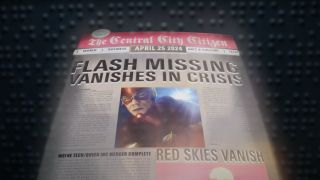 The Flash's original Crisis newspaper front page