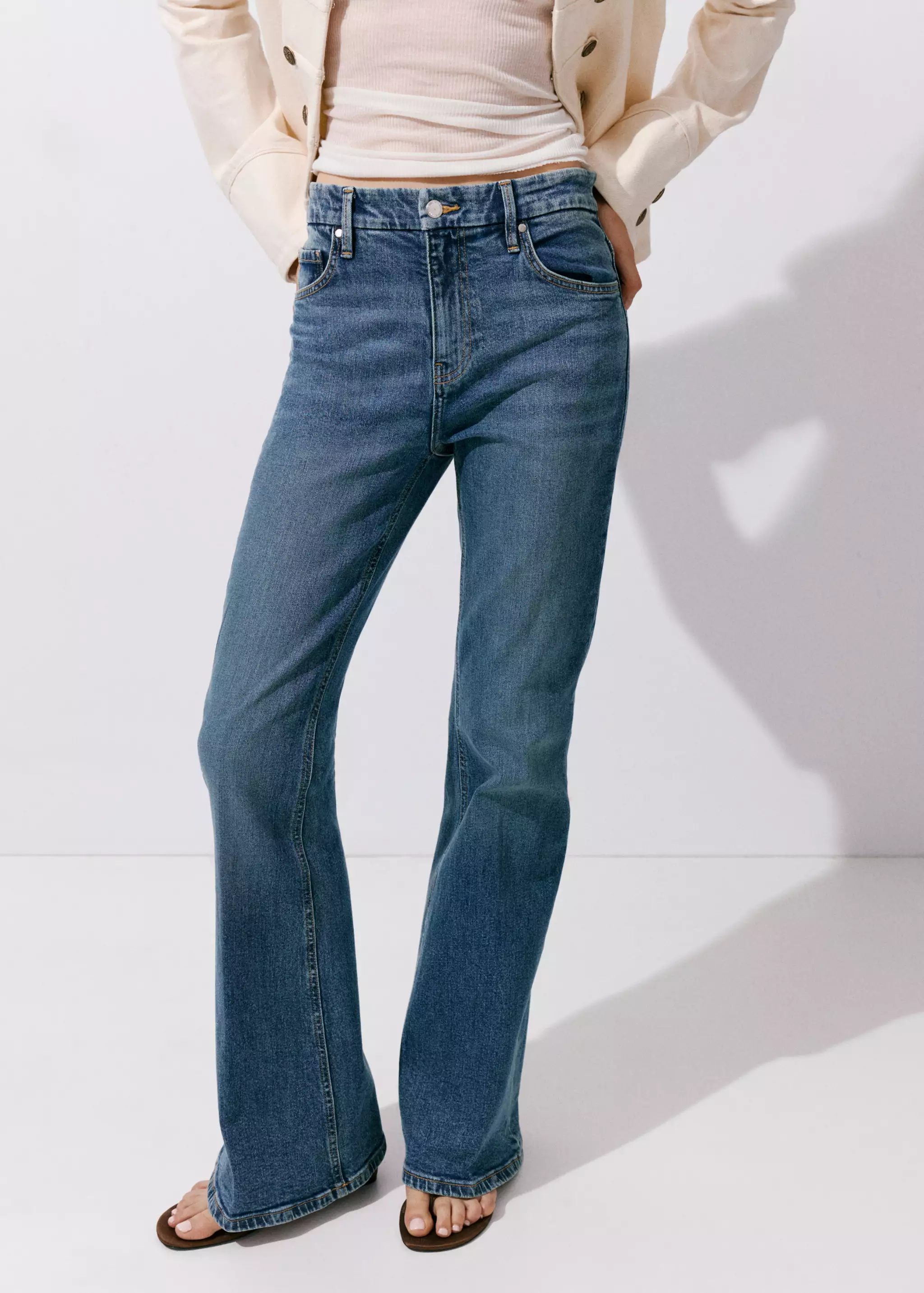 High Waist Flare Jeans - Women | Mango United Kingdom