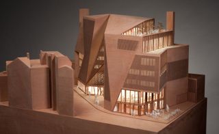 A model of the LSE Saw Swee Hock Student Centre.