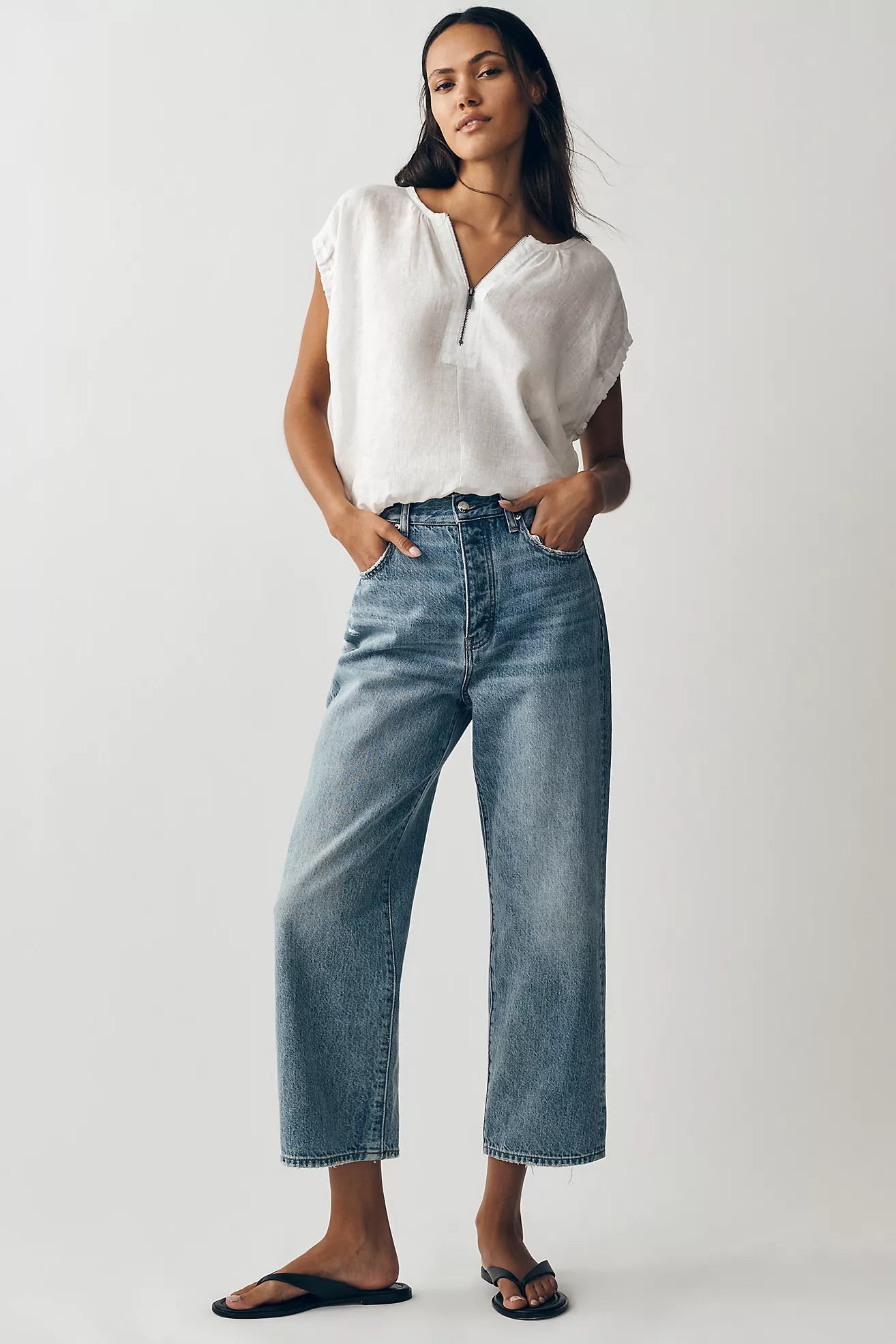 Pistola Cassie High Rise Crop Jeans