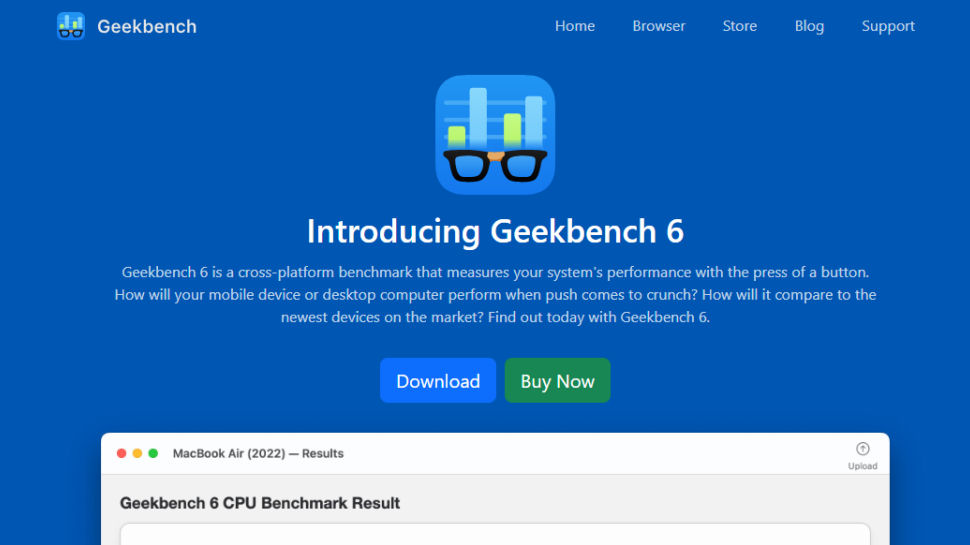 Geekbench website screenshot (June 2025)