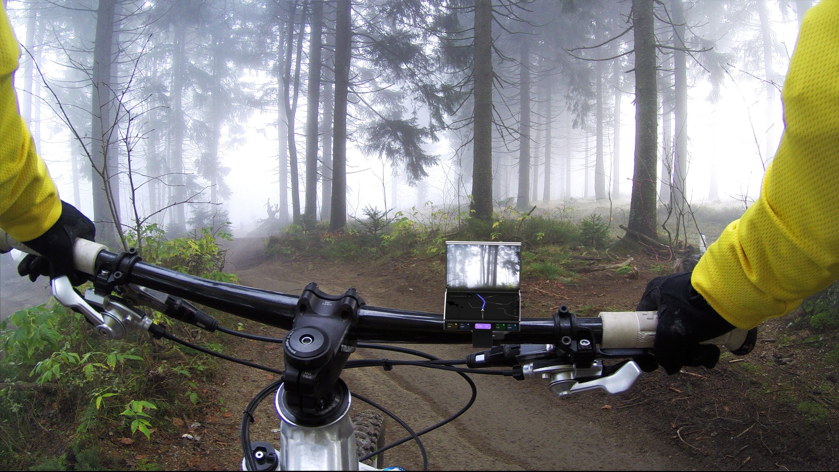 Infinix Zero Mini being mounted on a bike