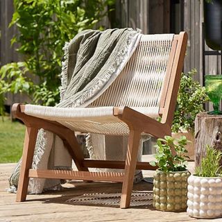 George Home wooden lounge chair
