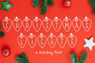 Free Christmas fonts: Christmas Lights