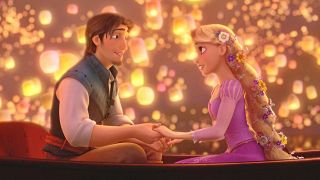 Zachary Levi and Mandy Moore in Tangled