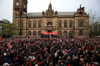 Thousands of Sheffield United fans turned out for the parade
