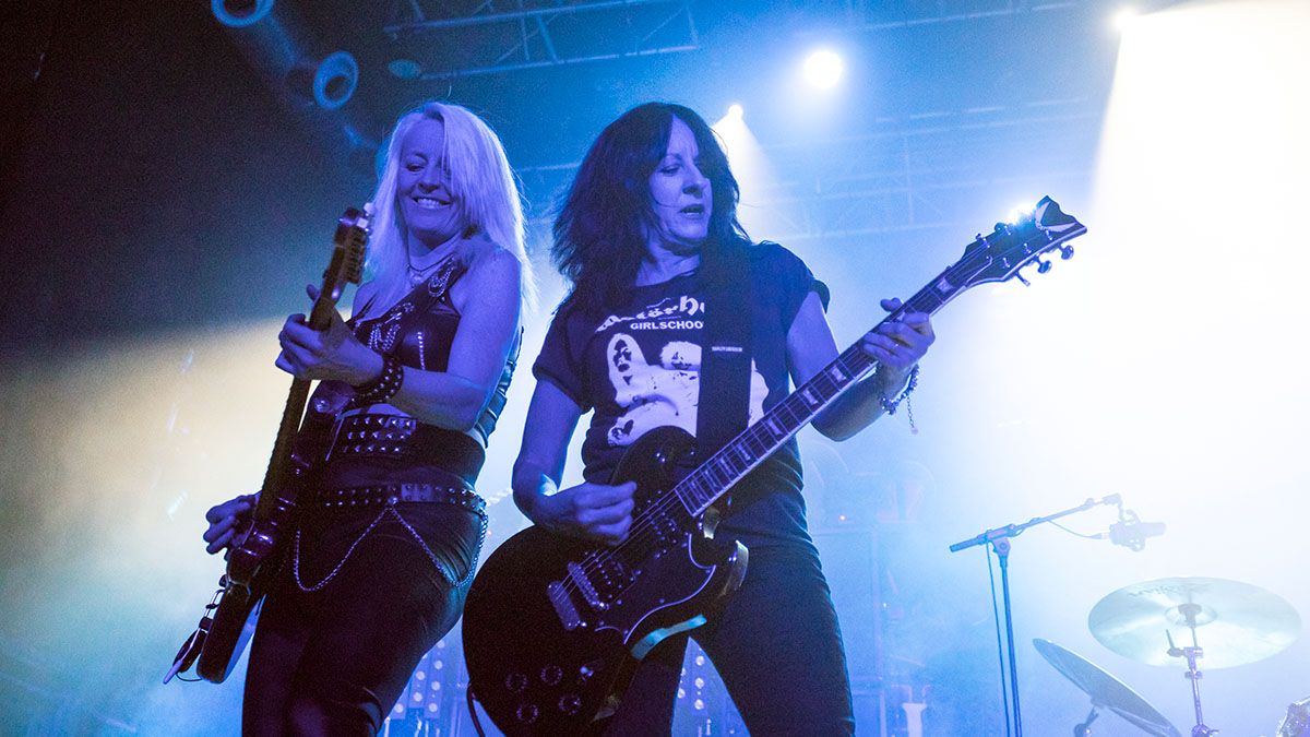 Girlschool&#039;s Kim McAuliffe and Jackie Chambers