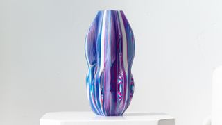Vase in purple and pink shades