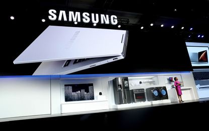  Samsung reports a sharp drop in profit.