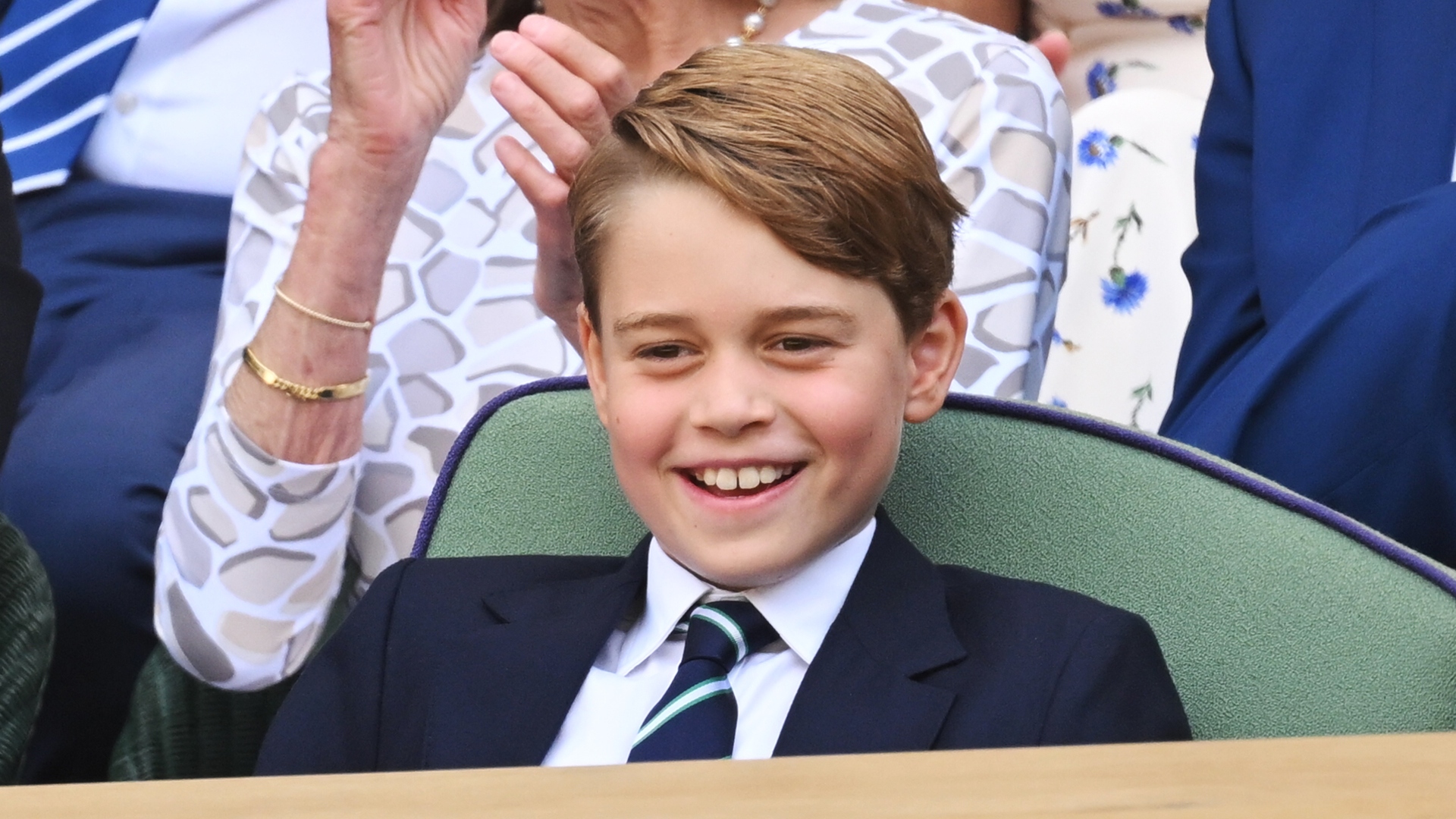 Prince George of Cambridge attends The Wimbledon Men&#039;s Singles Final at the All England Lawn Tennis and Croquet Club on July 10, 2022 in London, England