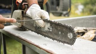 Chainsaw sharpening