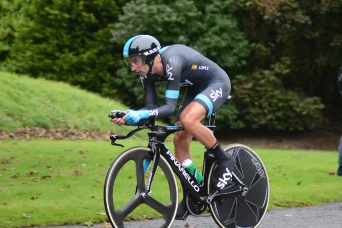 David Lopez was one of three Sky riders in the top-6 for the stage 3 time trial at the Tour of Britain