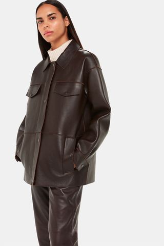 whistles leather jacket