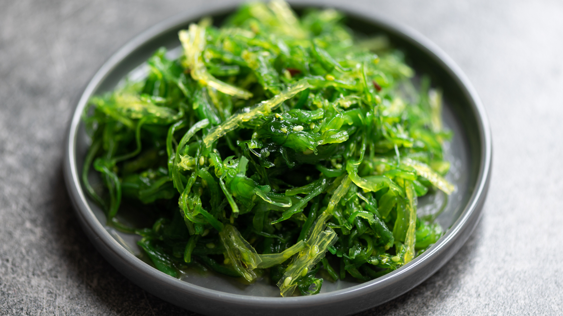 Seaweed on a plate