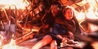 Tony Todd and Virginia Madsen in fire, Candyman