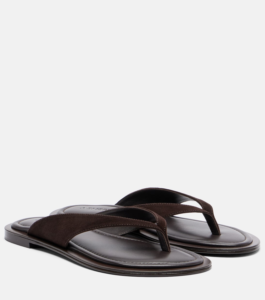 Viola Suede Thong Sandals in Brown - a Emery