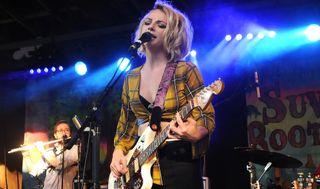Samantha Fish performs at the Suwannee Roots Revival music festival on October 13, 2018 in Live Oak, Florida