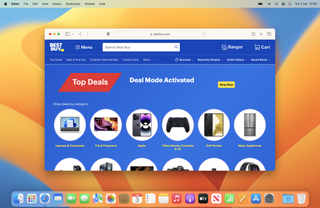 The Best Buy website running in Safari on macOS Ventura.