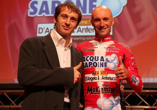 F1 driver Jarno Trulli with Stefano Garzelli.