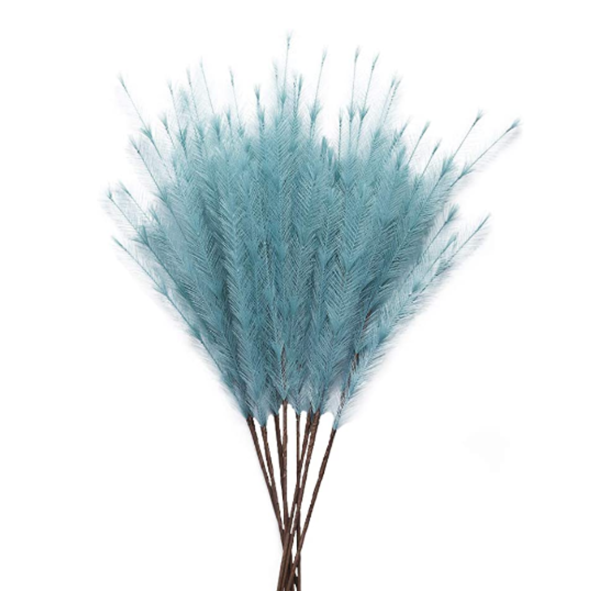 Tumpukan rumput pampas berwarna biru kehitaman