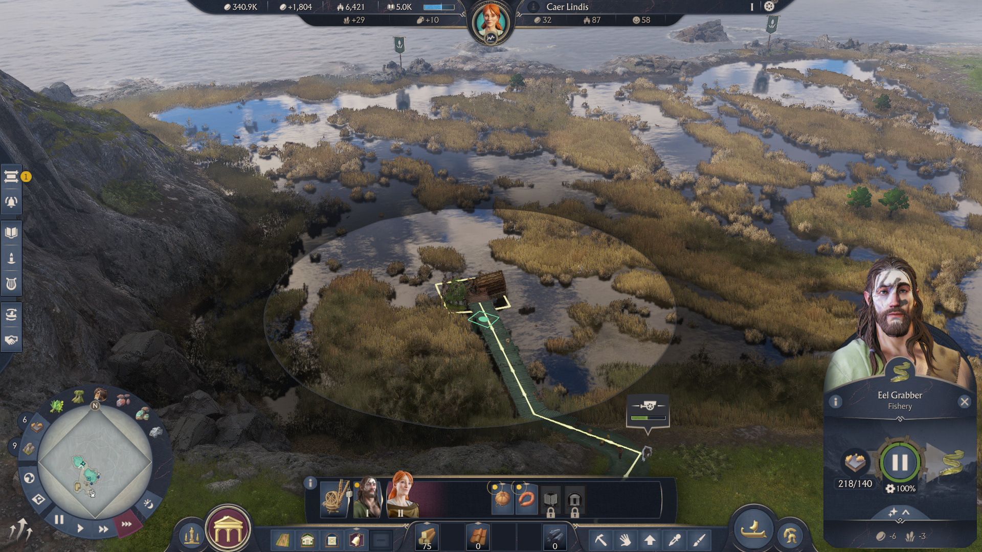 An Anno 117: Pax Romana gameplay screenshot on PC.