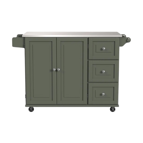 Wayfair, Red Barrel Studio&amp;reg; Taniha Kitchen Cart With Stainless Steel Top &amp;amp; Reviews | Wayfair