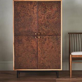 A wooden dresser from Anthropologie