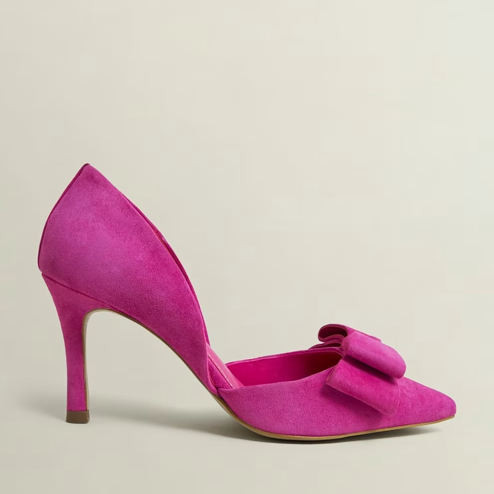 Hobbs, Elva Suede Bow Court Shoes