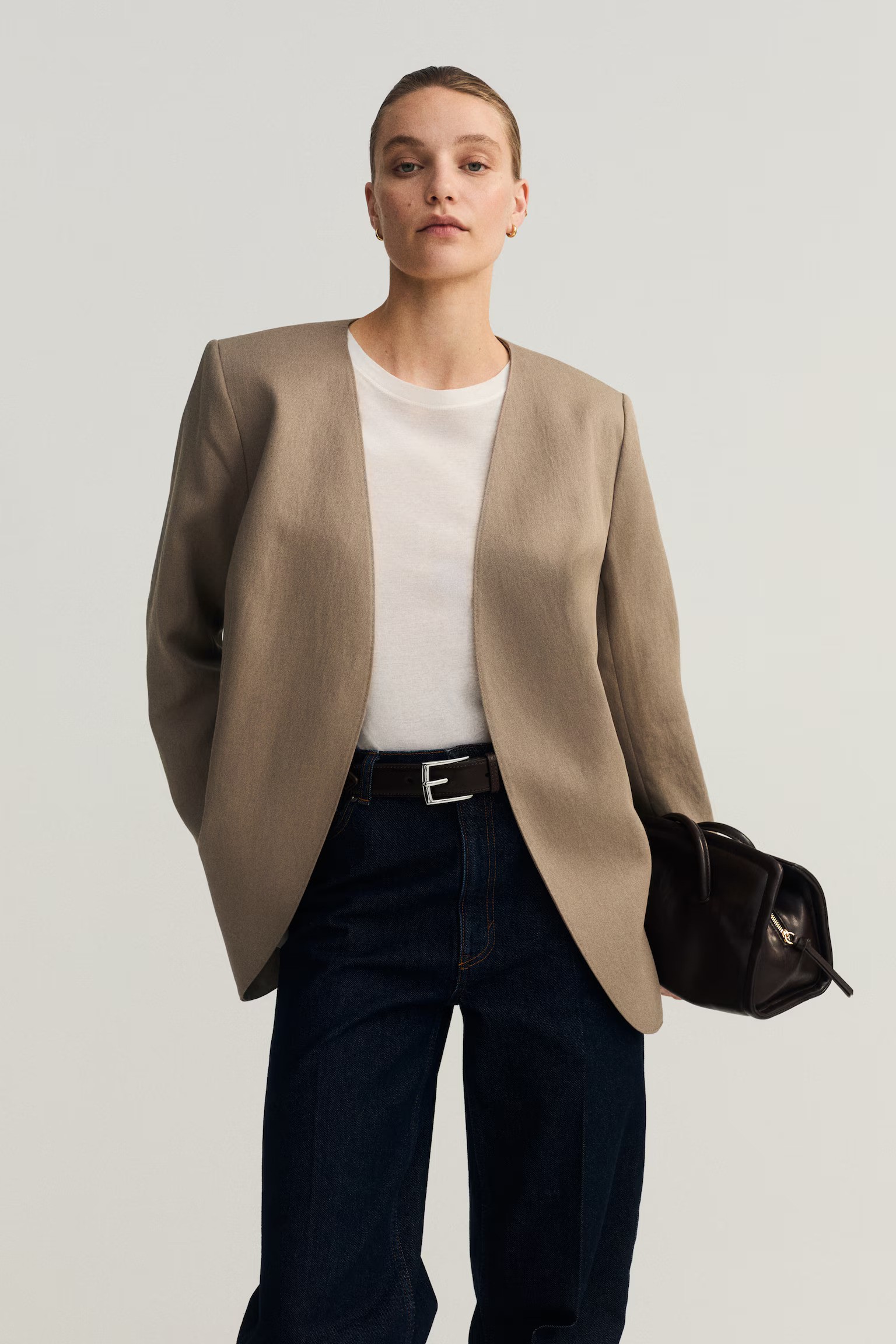 H&amp;amp;M, Collarless Blazer