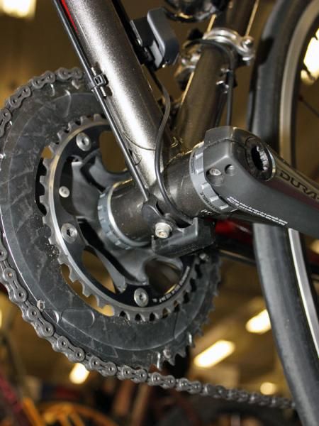 The wiring harness is in its usual location but brazed-on guides provide firm mounting points to secure the wiring.