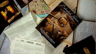 Sherlock Holmes: Consulting Detective box amongst evidence