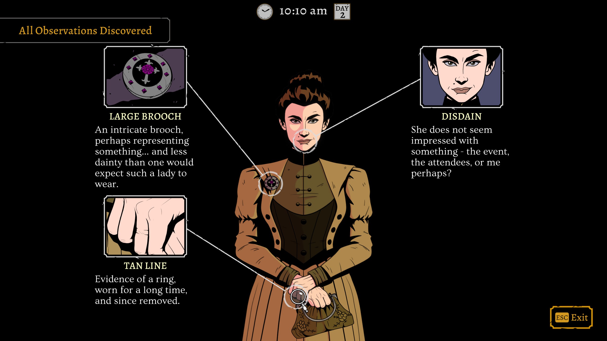 Screenshots of in-game exploration and conversation throughout The Seance of Blake Manor.