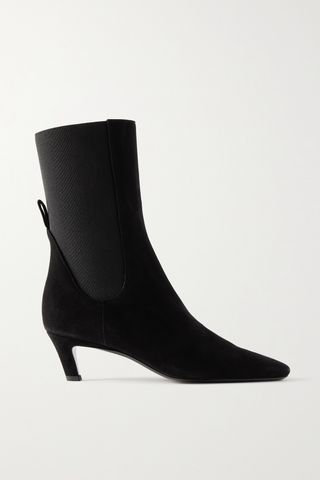 The Mid Heel Suede Chelsea Boots